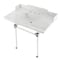 Kingston Brass 36 Carrara Marble Console Sink with Acrylic Legs, Marble WhitePolished Chrome LMS36MASQ1 - alternate 1